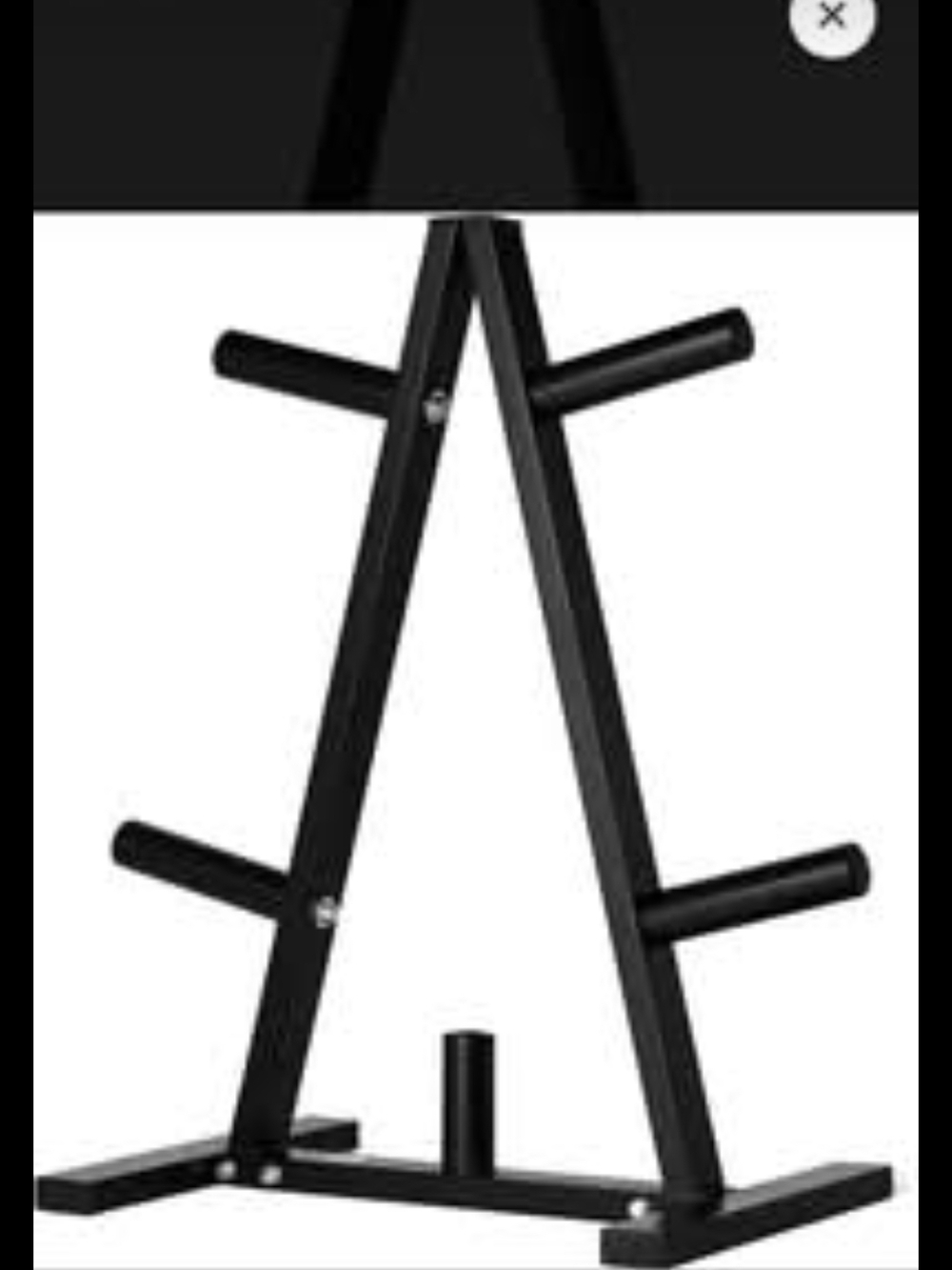 Black A-Frame Dumbbell Rack